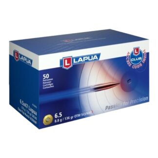Lapua Rifle Ammunition 6.5 Creedmoor 136gr Scenar OTM 2740 fps 50/ct