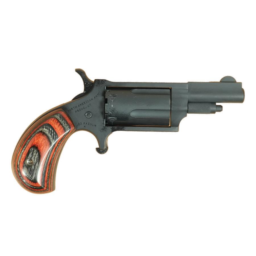 NAA 22M Mini Revolver Handgun .22 Magnum 5rd Capacity 1.625" Barrel Grey Cerakote with Red & Black Grips