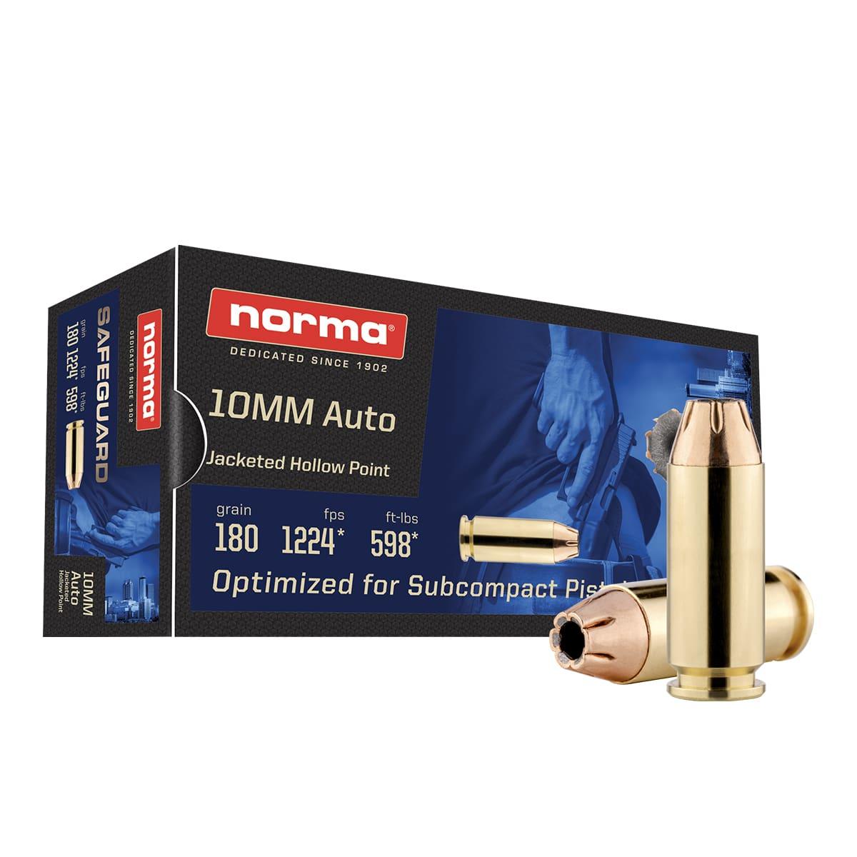 Norma Safeguard 10mm Auto 180 gr JHP 50-Round Box