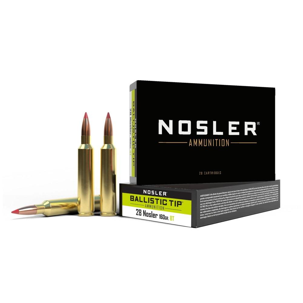 Nosler Ballistic Tip .28 Nosler 160 gr Spitzer Ballistic Tip 20rd