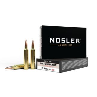 Nosler Match Grade .28 Nosler 168 gr HPBT Rifle Ammunition, 20 Rounds