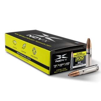 NovX .300 Blackout 110 Grain Lead-Free HP 2300 fps Stainless Steel Case, 20 Rounds