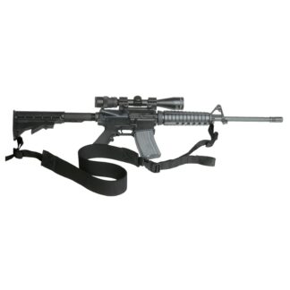 Max Ops Edge Tactical Two-Point Sling, Adjustable, 12.30 in Overall Length, 2 in Black Elastic