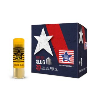TRZ Trading PPU Stars & Stripes 20ga 2-3/4 in Rifled Slug Shotshells, 3/4 oz, 1350 fps, 25 Rounds