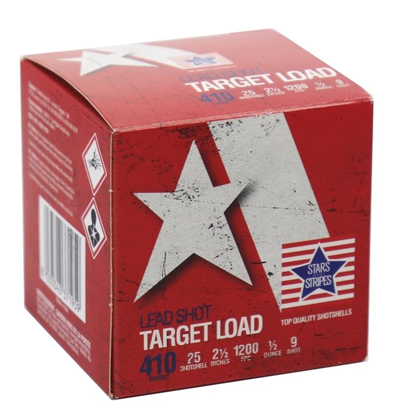 TRZ Trading Stars & Stripes Target Load 410 Ga 2-1/2 in #9 Shot 1/2 oz 1200 fps (25 Rounds)