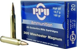 PPU PP3002 .300 Winchester Magnum 165 gr SPBT 20 Rounds