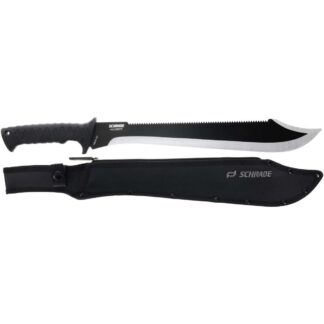 Battenfeld Schrade Decimate Sawback Machete 14 in Blade, Stainless Steel, Black