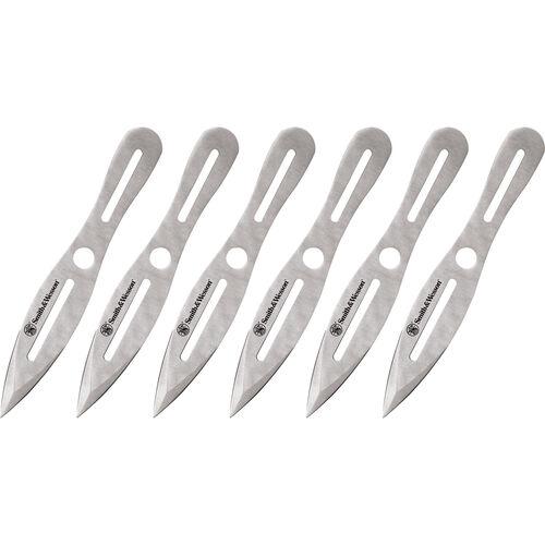 Smith & Wesson 6 8" Throwing Knives 4 1/4" Blade Silver