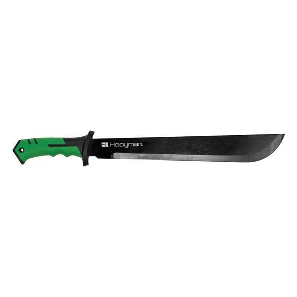 AOB Hooyman Bush Machete 21-1/4 in 3CR13 Stainless Blade, Green No-Slip H-Grip Handle