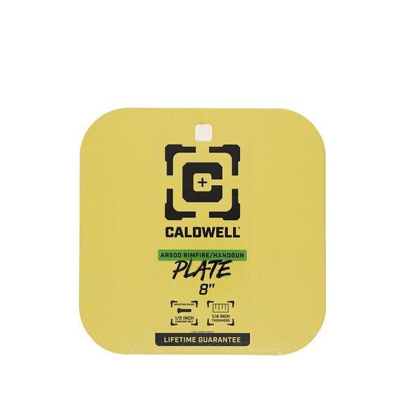 Caldwell AR500 Rimfire/Handgun 8in Gong Target, 1/4in Yellow Steel