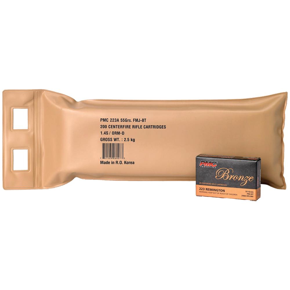 PMC Bronze .223 Rem 55 gr Full Metal Jacket Boat Tail 200 ct