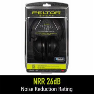3M Peltor Sport Tactical 500 Electronic Ear Muffs, NRR 26 dB, Black