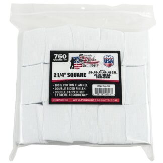 Pro-Shot 2 1/4 in Square Cotton Cleaning Patches for .38-.45 and .20/.410 (750 Count)