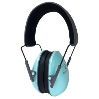 Radians Lowset Ladies Passive Earmuffs, NRR 21, Over-the-Head, Aqua/Charcoal