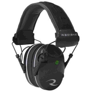 Radians R3200 Dual Mic Electronic Earmuff 23 dB, 3.5mm Stereo Jack, Black/Gray