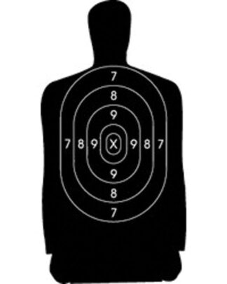 Speedwell Targets Official NRA Police Qualification Silhouette Target, 25 yd, 500/Pack