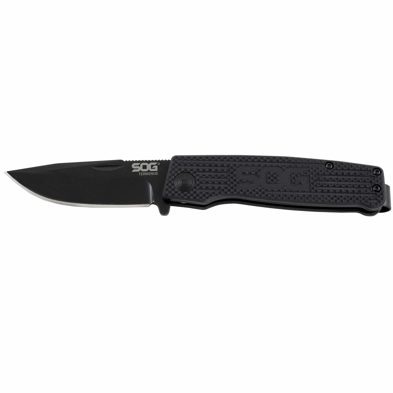 SOG Terminus Slip Joint Folding Knife Black G10 Handles