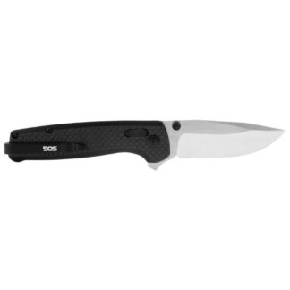 SOG Terminus XR 2.95 in Clip Point Folding Knife, CPM S35VN, G10/Carbon Fiber, Black