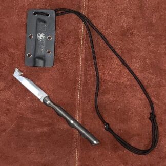 Templar Knife Templar Neck Knife Black Tanto Powder D2 Fixed Blade, 2.46 in Blade