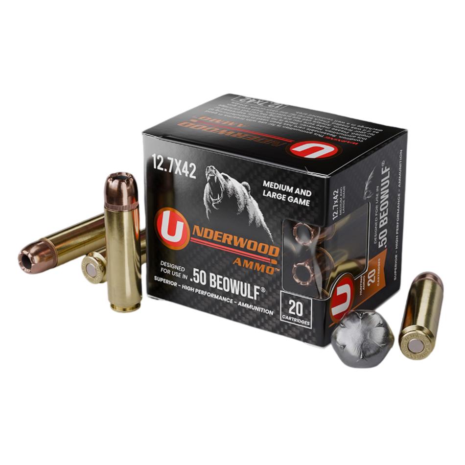 Underwood Ammo 518 50 Beowulf 350 Gr JHP 20-Round Box