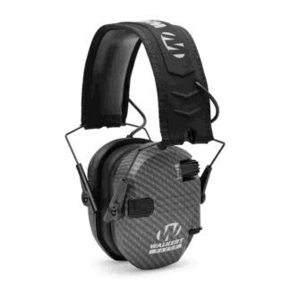 Walkers Razor Electronic Earmuff, Over-the-Head, Carbon Gray/Black Polymer, 23 dB