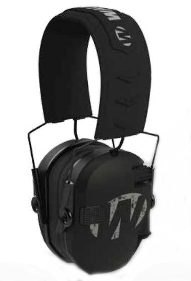 Walkers Razor Freedom Series Electronic Muff, 23 NRR, Over-the-Head, Black/Distressed Logo