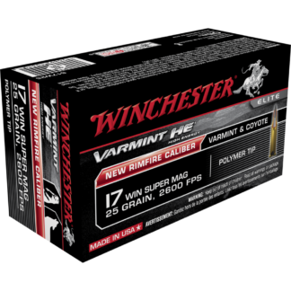 Winchester Varmint HE .17 WSM 25 gr V-MAX Polymer Tip, 2600 fps, 50 Rounds
