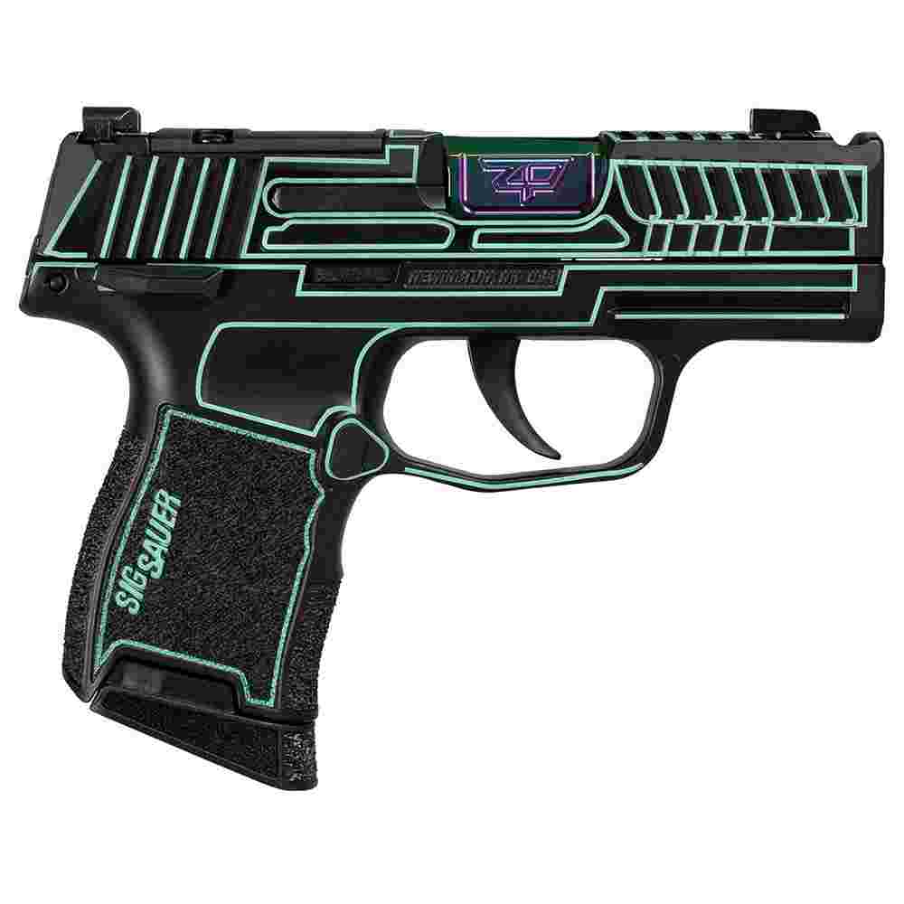 SIG Sauer P365 Outlander Blue Laser 9mm Micro-Compact 3.1 in Spectrum Barrel X-RAY3 Manual Safety