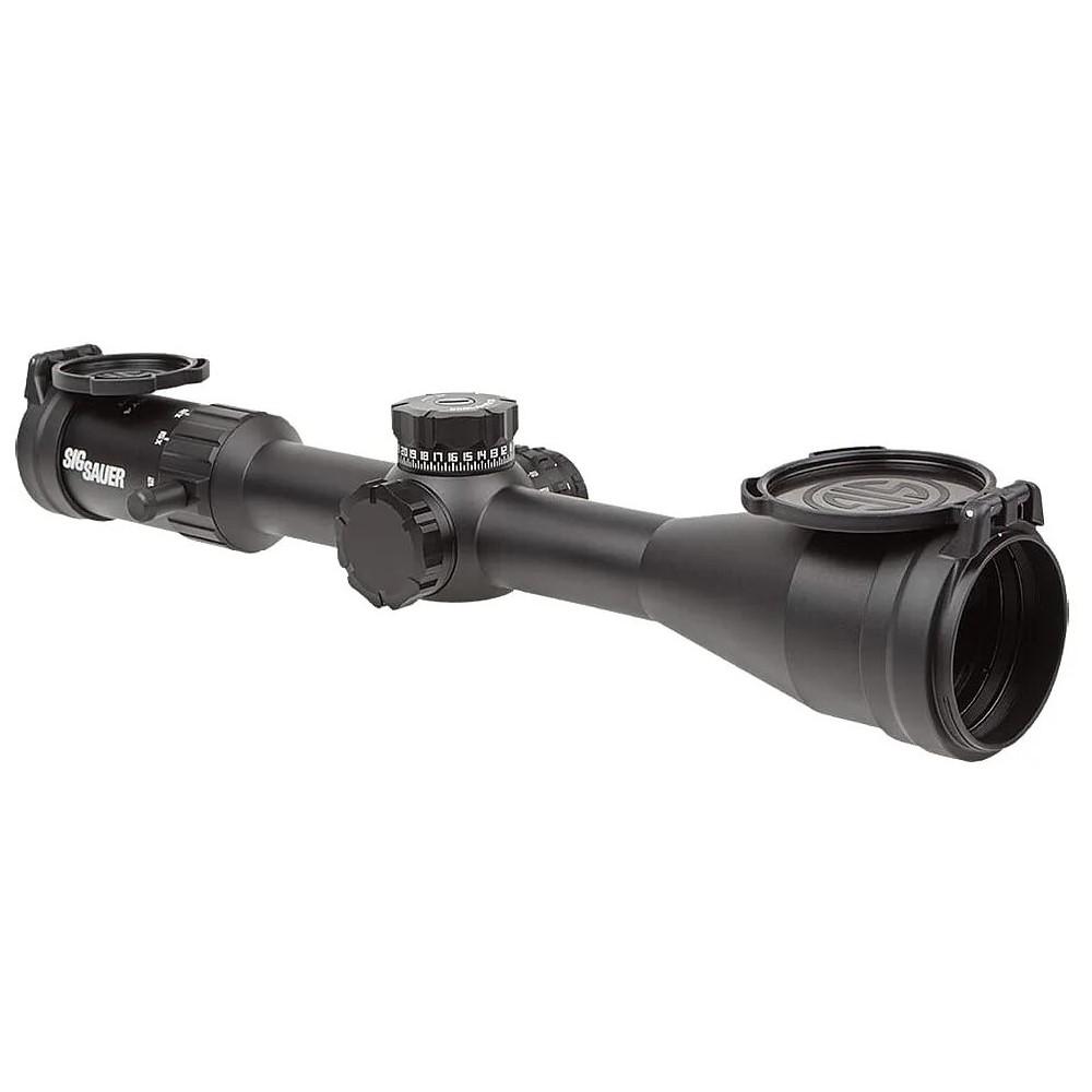 SIG Sauer WHISKEY4 2.5-10x42mm Rifle Scope, 30mm, SFP, Hellfire Illuminated Quadplex, Matte Black