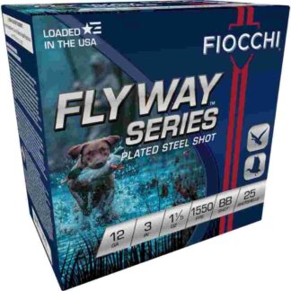 Fiocchi Flyway 12 Gauge 3 in #BB Speed Steel Shotshell, 25 Rounds