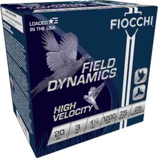 Fiocchi Field Dynamics 20 Gauge 3 in 1-1/4 oz #7.5 Shot 1200 fps 25 Rounds