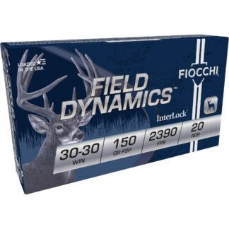Fiocchi Field Dynamics 30-30 Winchester 150 gr Flat Soft Point (FSP) 20 Rounds