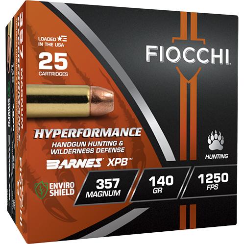 Fiocchi Hyperformance Hunt .357 Magnum 140 gr Barnes XPB HP, 25 Rounds