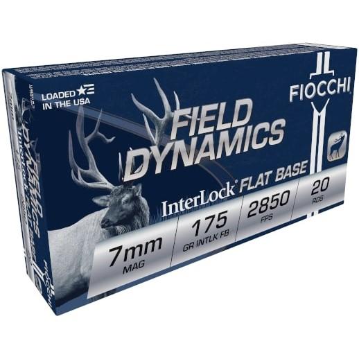 Fiocchi 7mm Remington Magnum 175 gr FB Shooting Dynamics Rifle Ammunition 20 Rounds