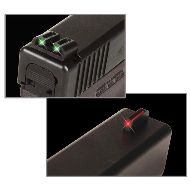 Truglo TG131G1 Fiber-Optic Front/Rear Sight Set Low, Red Front/Green Rear