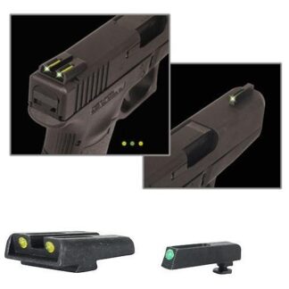 Truglo TG131GT1Y Rear Sight, Tritium/Fiber Optic, Yellow