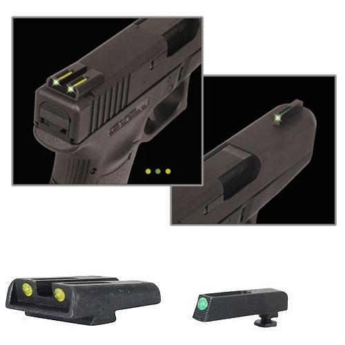 Truglo TG131GT1Y Rear Sight, Tritium/Fiber Optic, Yellow