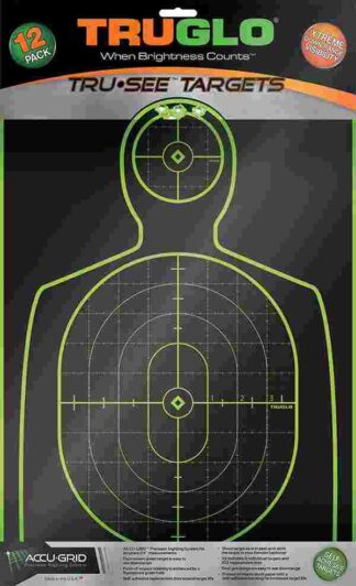 TruGlo Tru-See TG13A12BB Handgun Targets, Self-Adhesive, 12-Pack