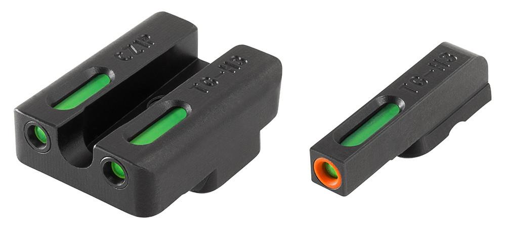 TRUGLO TFX Pro Tritium/Fiber-Optic Day/Night Sights, Orange Front Ring, Green Rear (CZ 75 Series)
