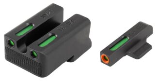Truglo TFX Pro Tritium/Fiber-Optic Square Front, U-Notch Rear Sights (Novak LoMount .270/.500)