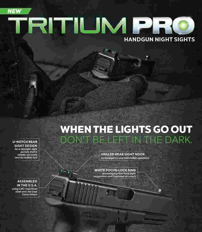 Truglo TFX Pro Tritium Night Sights, White Outline Front/Green Rear, U-Notch Rear