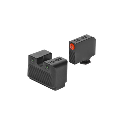 Truglo Tritium Pro Glock MOS 3-Dot High Set Night Sights Green/Orange