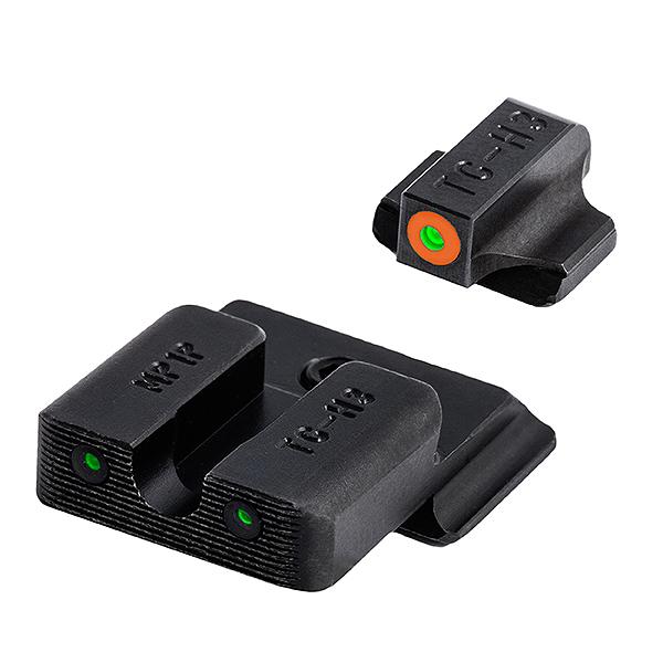 Truglo Tritium Pro Night Sight Set for S&W M&P Models, Orange Front Ring, Square Front/U-Notch Rear