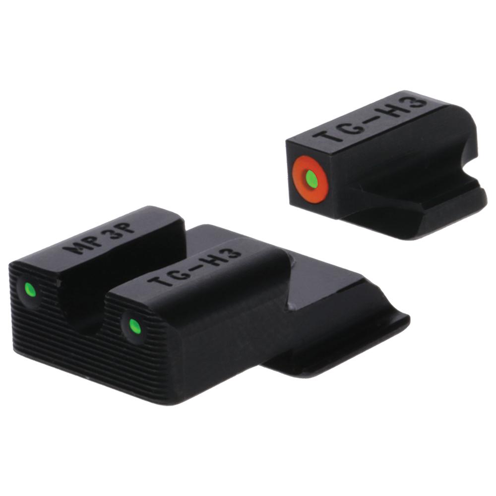 Truglo Tritium Pro TRIT PRO S&W EZ 9mm Night Sights Set, Square Front/U-Notch Rear