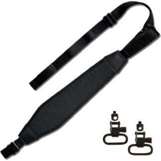 GrovTec GTSL20 Premium Padded Nylon Sling with Swivels, Black, 48 in