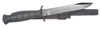 GLOCK Field Knife 81 6.5" Fixed Blade with Saw, Carbon Steel, Black