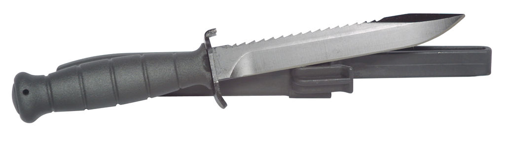 GLOCK Field Knife 81 6.5" Fixed Blade with Saw, Carbon Steel, Black
