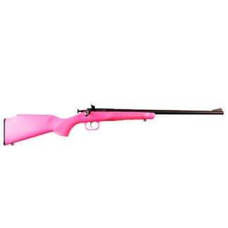 Davey Crickett Crickett Bolt Action .22 LR 16.12 in Blued/Pink 1 Round Youth Compact