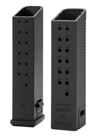 Kriss TDI Mag-Ex2 Extension Kit 45 ACP, 30-Round, Black Polymer