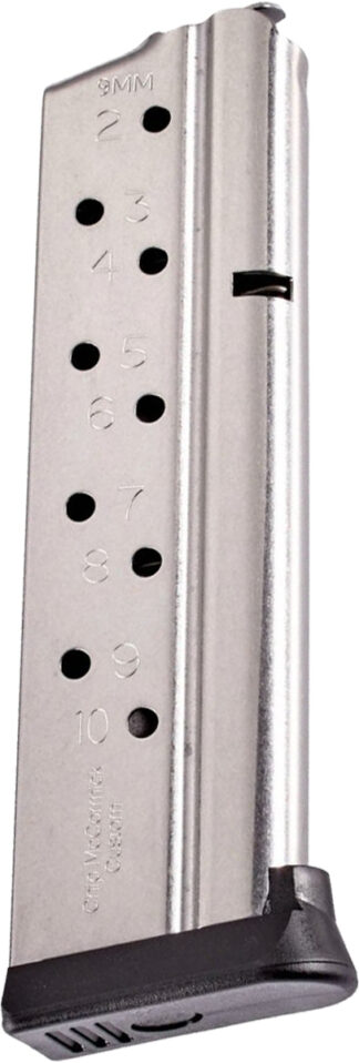 Chip McCormick Range Pro 9mm 10-Round 1911 Magazine Stainless/Black